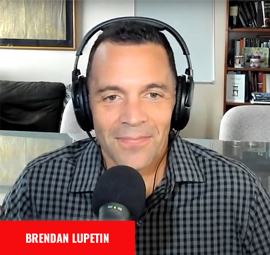Brendan Lupetin hosting podcast