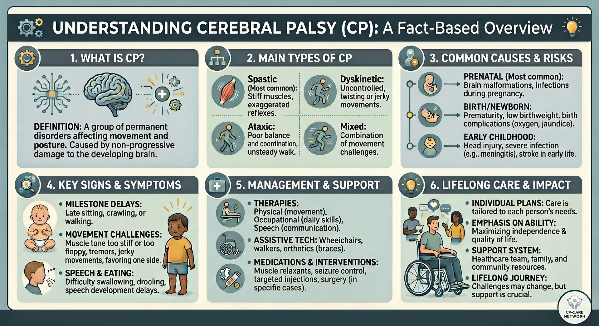 an infographic explaining what cerebral palsy is