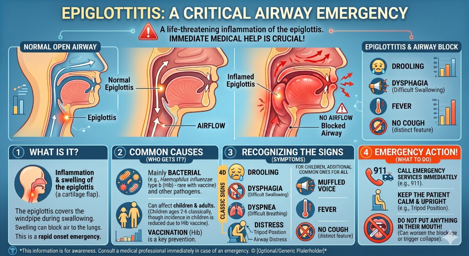 Epiglottitis: A Critical Airway Emergency illustration
