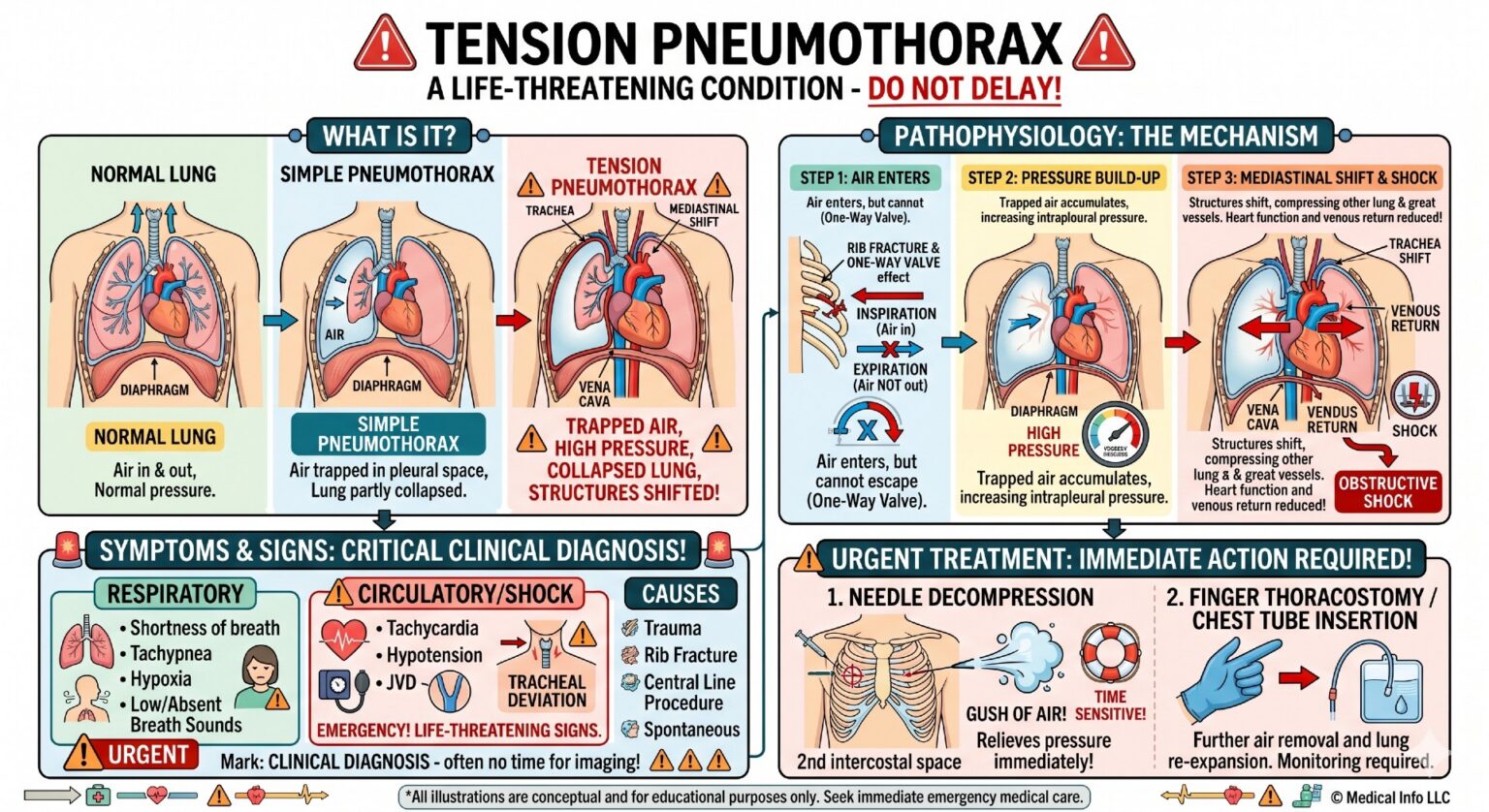 Tension Pneumothorax illustration